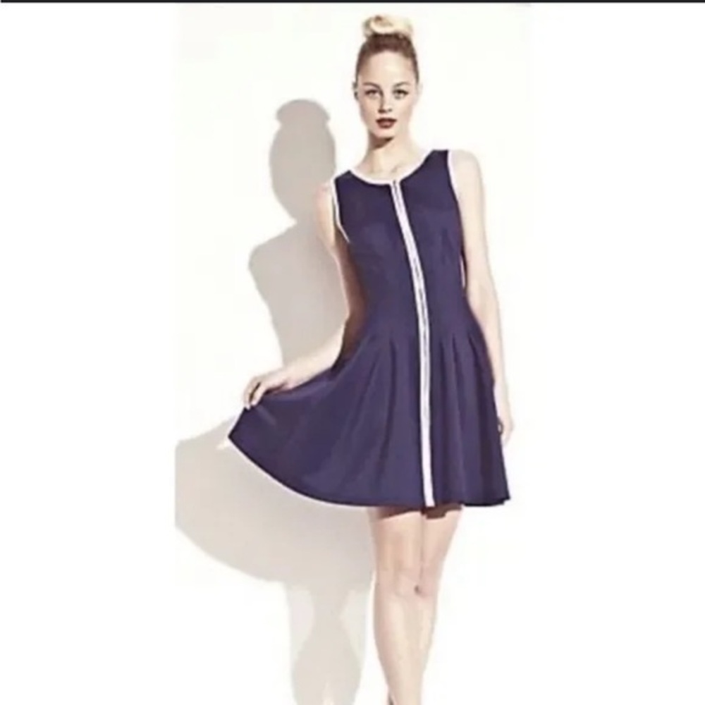 Betsey Johnson Zipper Front‎ Retro Skater Dress
